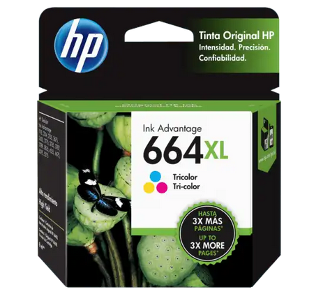 [HPE-PRT-INK/TON-F6V30AL-TR-320] HP 664XL Tricolor - Cartucho de Tinta