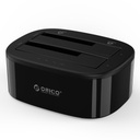 ORICO 6228US3 Docking de 2-Bahias para Clonación de HDD - 3.5" & 2.5" / USB3.0 / Negro