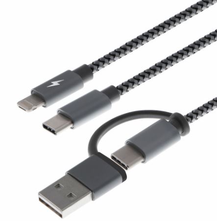 [XTE-MSC-CBL-XTC560-BK-320] Xtech XTC-560 Multifunctional Charging Cable 5 in 1 / Black