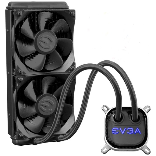 [EVG-CPU-ACC-400HYCL24V1-BK-421] EVGA CLC240 Cooling System  - Led RGB / 2x120mm Fans / Socket LGA115X, 12XX, 20XX, AMD / Black  