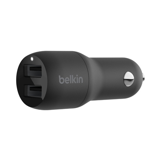 [BEL-MSC-ADP-CCB001BTBK-BK-222] Belkin CCB001BTBK Boost Charge - Cargador de Auto / Doble USB-A / 24W / Negro