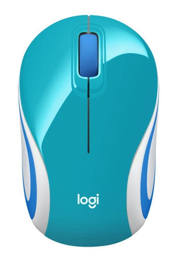 [LOG-MSC-MSC-910005363-VA-322] Logitech 910-005363 Mini Ratón Inalámbrico M187 / 2.4GHz / Verde Azulado