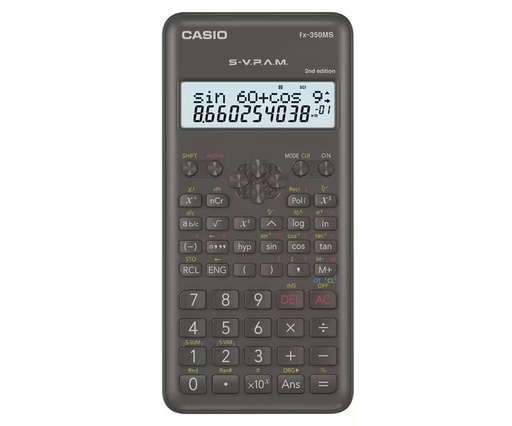 [CAS-MSC-ACC-FX350MS-BK-123] Casio Fx-350MS 2da Ediciòn - Calculadora Científica / 240 funciones / Negro