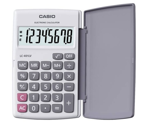 [CAS-MSC-ACC-LC401LVW-WH-123] Casio LC-401LV - Pocket Calculator / 8 Digits / Blanca