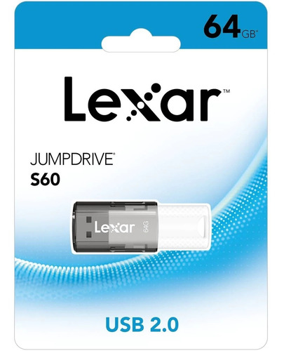 [LEX-STO-MEM-USB-S6064GB-WH-123] Lexar S60 JumpDrive 64gb 