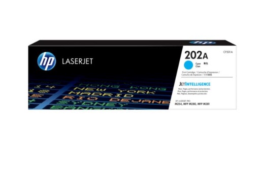 [HPE-PRT-TON-CF501A-CY-320] HP 202A Cyan Original LaserJet Toner Cartridge