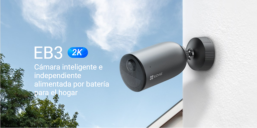 [EZV-CAM-SUR-EB3-BK-423] Ezviz EB3 Cámara Smart Wifi Hogar - Cámara inteligente e independiente alimentada por batería para el hogar / 2K / Negro