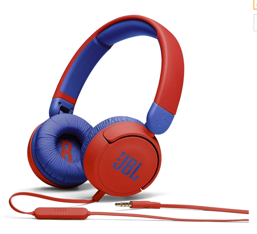 [JBL-AYM-ECL-JR310-RD-423] JBL JR310 Headset - Save Sound for Kids,. up to 30 Hours / 3.5mm / Red