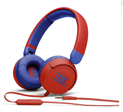 [JBL-AYM-ECL-JR310-RD-423] JBL JR310 Headset - Sonido seguro para niños, hasta 30 horas / 35.mm / Rojo