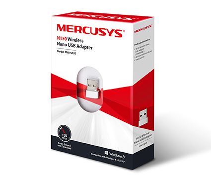 [MRS-NET-USB-MW150US-WH-320] Mercusys MW150US N150 Adaptador USB Nano Inalámbrico / 150Mbps / Blanco