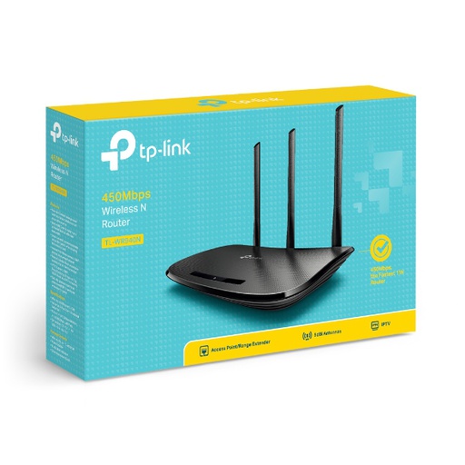 [TPL-NET-ROU-TLWR940N-BK-320] Tp-Link TL-WR940N Wireless N Router / 450Mbps / Black
