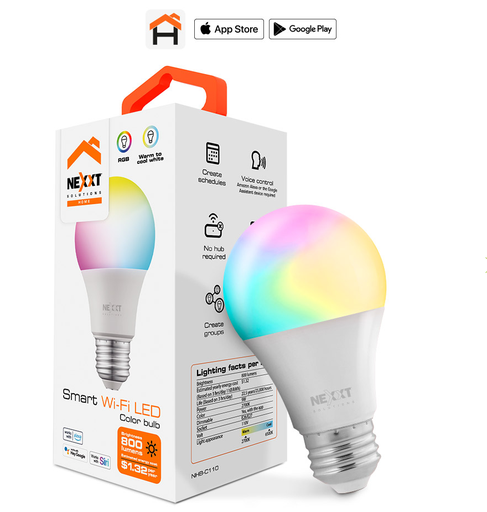 [NEX-NET-GAD-C110-WH-124] Nexxt NHB-C110 - Smart LED Bulb / RGB / Wifi / 110V / White