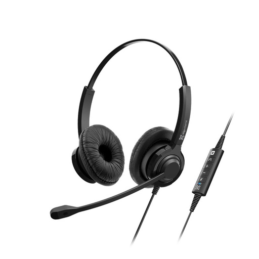 [KLP-HYM-ACC-KCH911-BK-420] Klip KCH911 VoxPro-S Set de Auriculares Estéreo para Empresas / USB / Negro