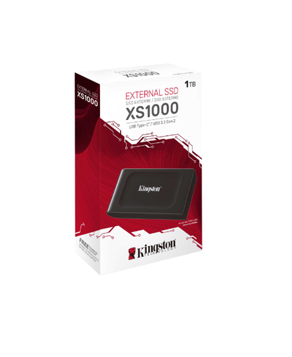[KIN-STO-MEM-XS1000-BK-224] Kingston XS1000 - Disco Externo Portátil / 1TB SSD / USB 3.0 / Negro
