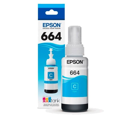 [EPS-PRT-INK-T664220-CY-420] Epson T664 Ink bottle - Cyan