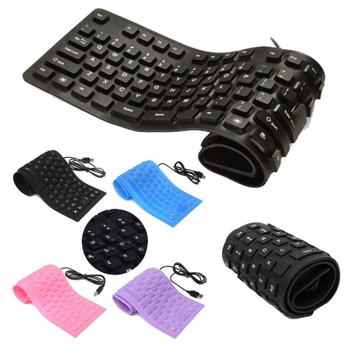 [KYM-CON-GEN-FLEX01-NA-324] Generic Flexible Rubber Keyboard - Water proof, USB