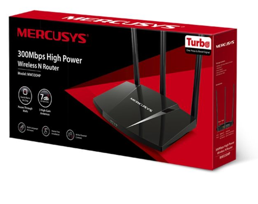 [MRS-NET-ROU-MW330HP-BK-125] Mercusys MW330HP  300Mbps High Power Wireless N Router / Black