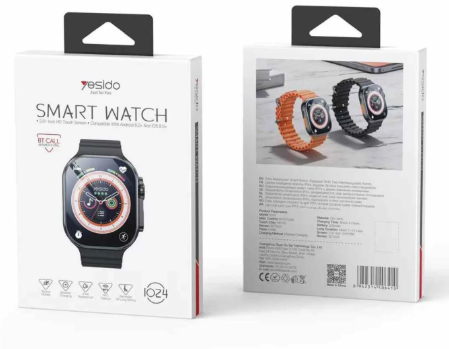 [GEN-CEL-ACC-1024-BK-125] Yesido 1024 Reloj inteligente Compatible para Andriod 6.0+ y iOS 9.0+