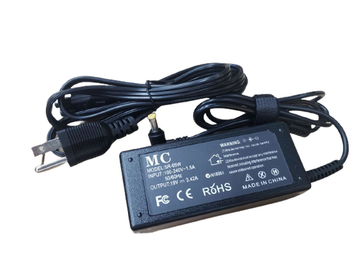 [GEN-PSU-ADP-AC19V342A3011-BK-125] Generic AC/DC adapter compatible for ACER Charger 19V3.42A / Tip 3.0*1.1mm