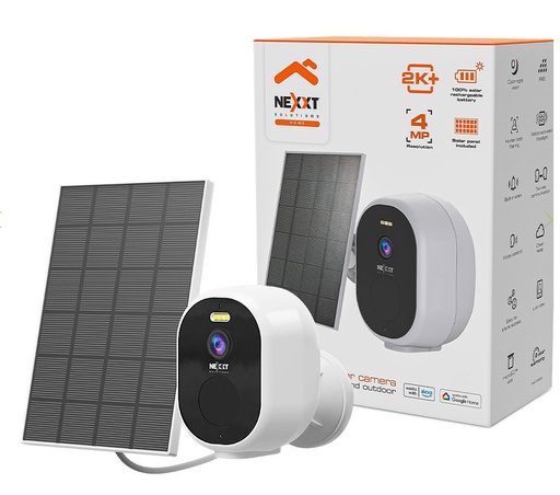 [NEX-NET-GAD-NHC-OF20S-WH-225] Nexxt NHC-OF20S - Smart Wi-Fi® solar camera - Indoor and outdoor / 2K / White