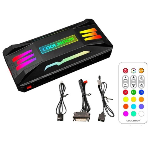 [COOL-GAM-ACC-PA1-BK-225] COOLMOON PA1 Controlador de Abanicos