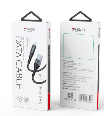 [GEN-CEL-ACC-CA62-BK-325] Yesido CA62 Data Cable Usb a Lightning