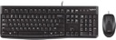 Logitech MK120 Combo Teclado y Mouse Estánard, USB, Inglés , Negro